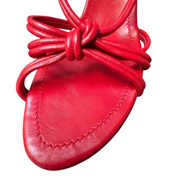 Ralph Lauren Collection Spring 07 Red Strappy Sandals Napa Leather Wedge US 9 - Picture 3 of 14